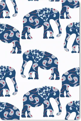 Produktbild von MuchoWow® Mauspad Mousepad Elefant - Tier - Muster 18x27 cm - Mousepads - Maus Mat - Pad - Mausunterlage