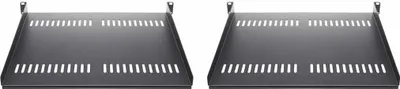 Obrázek produktu pro StarTech.com CABSHELF116V2PK, Police, SPCC, Černá, 2 kusů, 3,1 kg