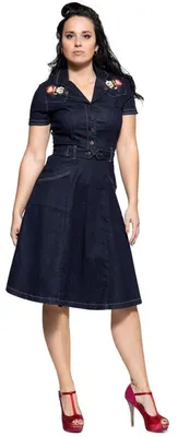 Imagen del producto de Vestido vaquero para mujer Queen Kerosin Swing, talla: L