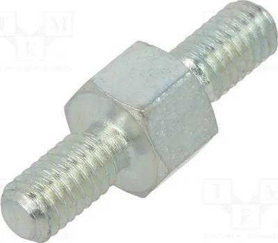 Zdjęcie produktu dla 10 sztuk dystansów z gwintem zewnętrznym M4, sześciokątne, 5 mm. Numer katalogowy: 426X05. Dystanse