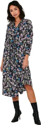 Produktbild von ONLY 15223912, Erwachsener, Weiblich, Schwarz, Blau, Polyester, 100% Polyester, Maschinenwäsche, halbe Ladung, kurzer Schleudergang bei 30 °C Nicht bleichen Trockner nicht...