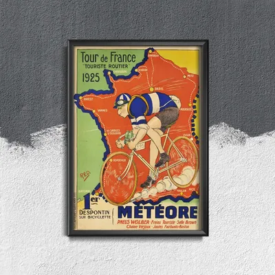 Produktbild von Poster - Canvas - Leinwand - 21 cm x 29,7 cm - Fotoposter - Leinwandkunst - Tour De France