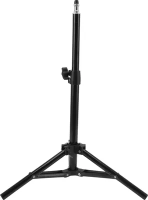 Imagen del producto de Soporte trípode plegable para luz de relleno, fabricado en ABS, con una altura máxima de 50 cm. Ideal para luces de relleno, selfies y transmisiones en vivo con cámaras
