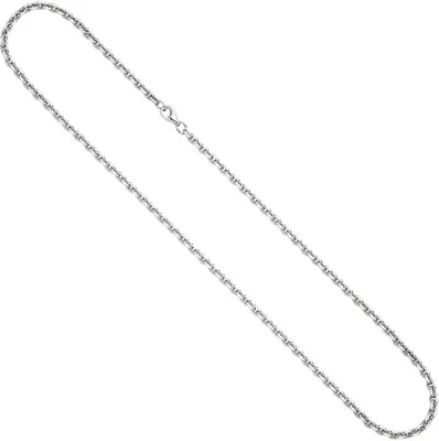 Produktbild von 3,4mm Ankerkette Kette Halskette Collier aus 925 Silber diamantiert 55cm