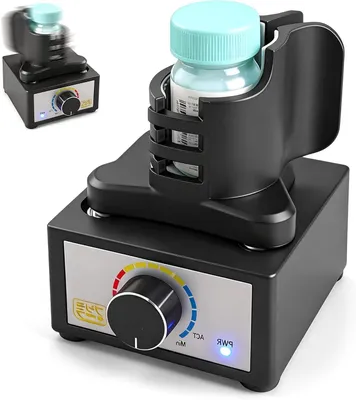 Productafbeelding van Mini Vortex Mixer - Kleine Shaker - Vloeistoffen Mengen - Handsfree Bediening - 10-100 ml - Zwart