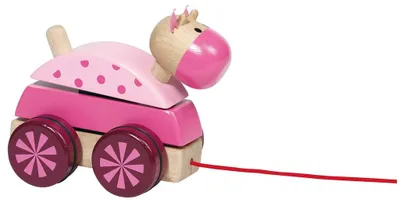 Produktbild von Goki Fabina Ziehtier Pferd, hochwertiges Kunststoff-Spielzeug, 16 x 9 x 14 cm