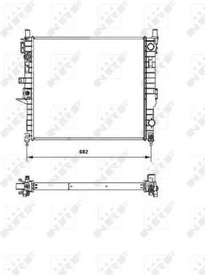 Produktbild von Kühler Motor Kühlrippen gelötet 610 - 545 mm Alu NRF für MERCEDES-BENZ M-KLASSE