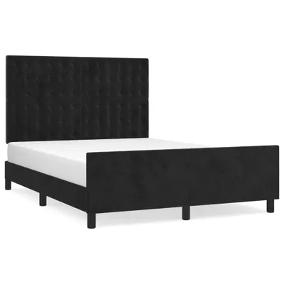 Obrázok produktu pre Posteľ bez matraca čierny 140x200 cm zamat