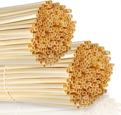 Produktbild von 400x Bastelstroh zum Strohsterne Basteln Natur als Weihnachtsdeko mit Kindern. Bastelbedarf für Weihnachten Strohhalme 20 cm lang I Bastelstrohhalme
