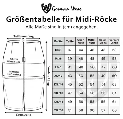 Produktbild von Trendiger Midi Lederrock aus Lammnappa Business Rock echtleder, Größe:40, Farbe:Grün