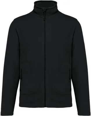 Produktbild von Kariban Herren Fleece Jacke Fleecejacke Übergangsjacke Sweatjacke, Größe:2XL, Farbe:Schwarz