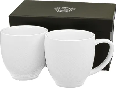 Produktbild von DUO WHITE COLLECTION 2er Set Becher DIAMOND 350 ml New Bone China Porzellan