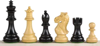 Produktbild von King's Bridal Ebenholz Schachfiguren 3,75" geschnitzt Holz