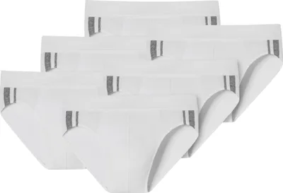 Produktbild von SCHIESSER Herren Slip 6er Pack - Rio Slip 95/5, Baumwolle Stretch, Seitenstreifen Weiß S