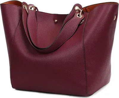 Produktbild von Pahajim Damen Ledertasche Groß Kunstleder Henkeltasche Tote Schultertasche Umhängetasche Schwarz