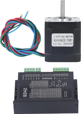 Obrázek produktu pro Krokový motor, 2fázový, 10,2 V stejnosměrný proud, s ovladačem 20šC50 V pro soustruhy a 3D tiskárny