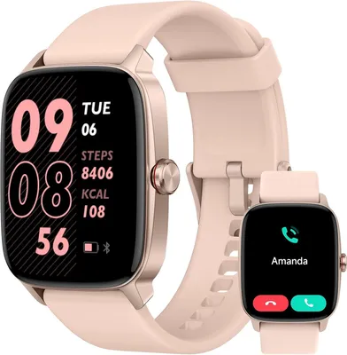 YMZ Smartwatch 185 Inch Fitness Tracker Bluetooth Calls KI Sprachassistent 100 Sportmodi Uhr für iOS Android