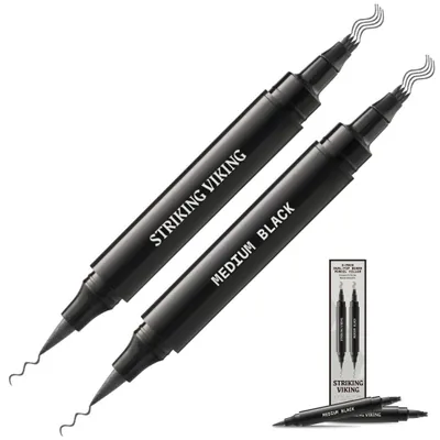 Produktbild von Bartauffüllstift - Doppelspitze (2er-Pack) - Mittel Schwarz