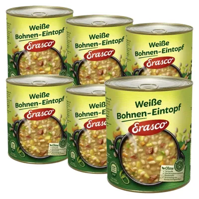 Produktbild von Erasco weiße Bohnen-Eintopf 800g Fertigessen (6er Pack)