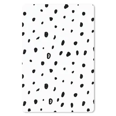 Produktbild von MuchoWow® Mauspad Mousepad Polka dots - Schwarz - Weiß - Muster 40x60 cm - Mousepads - Maus Mat - Pad - Mausunterlage - Schreibtisch Accesoire