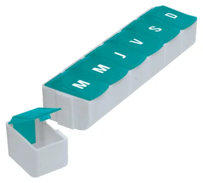 Image de Pilulier semainier détachable Plic organiseur médicaments portable semaine