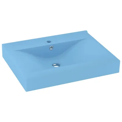 Produktbild von Möbel Luxus-Waschbecken mit Hahnloch Matt-Hellblau 60x46 cm Keramik - Waschbecken CLORIS6390545