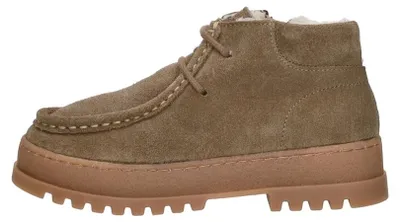 Image de KEQ - Baskets à lacets, modèle haut - couleur taupe - Taille 25