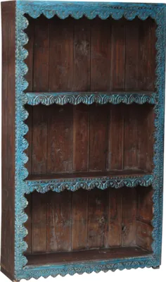 Produktbild von Aufwendig Verziertes Bücherregal im Vintage Look - Modell 39, Braun, Holz, 150*89*25 cm, Bücherregale & Küchenregale