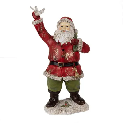Produktbild von Clayre & Eef Figur Weihnachtsmann 13x10x23 cm Rot Polyresin