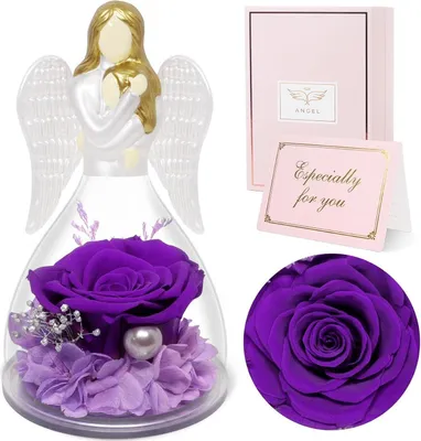 Produktbild von Sunia Ewige Rose Engel Mutter Tochter Geschenk Violett