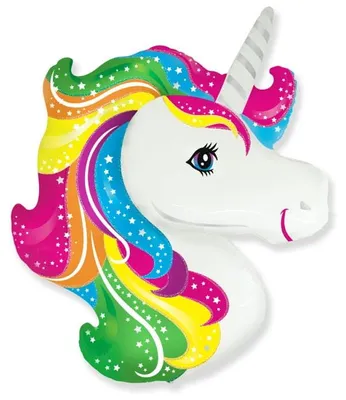 Produktbild von SPANISCHER BALL, 24 Zoll, Einhorn-Motiv, Regenbogenfarben