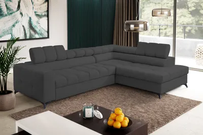 Produktbild von FurMeb24 - Ecksofa AMBER - RECHTE SEITE , Sofa mit  Bettk€sten und Schlaffunktion - VENA 18