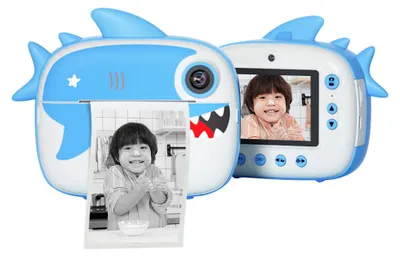 Produktbild von 1080P suesse Sofortbildkamera fuer Kinder, 12 MP Digitalkamera fuer Kinder, Sofortbildkamera mit 2,4-Zoll-IPS-Bildschirm, 16-facher Digitalzoom, suesse Filter, Videorecorder mit 3 Druckpapierrollen, 32 GB TF-Karte, Farbstifte und Aufkleber, Festivalgeschenke, Geburtstagsgeschenk, tolles Geschenk fuer Maedchen und Jungen ab 8 Jahren