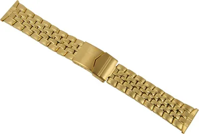 Produktbild von ROWI Ersatzband Uhrenarmband Edelstahl HiTecGold glänzend/matt 22mm Germany 25570G