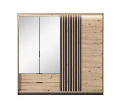 Produktbild von Schlafzimmer Komplett-Set Tiago,Schlafzimmerprogramm, Schlafzimmermöbe,bestehend aus Bett mit Liegefläche 160x200 cm,Nachttische,Schrank,Kommode 13 (Schrank)