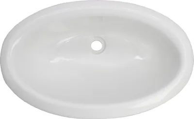Produktbild von Einlegemulde Waschbecken Wohnmobil Wohnwagen Caravan Camping Boot 450 x 275 x140 mm oval weiß