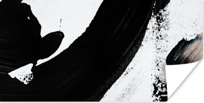Produktbild von MuchoWow® Poster Schwarz - Abstrakt - Design 120x60 cm - Bild