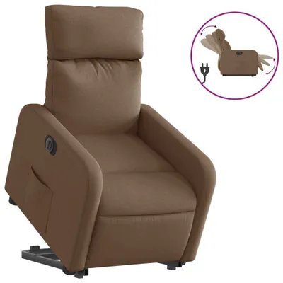 Produktbild von vidaXL Relaxsessel mit Aufstehhilfe Elektrisch Braun Stoff