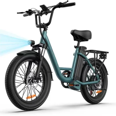 Immagine prodotto di Bicicletta Elettrica URLIFE E20 - Motore 250W 48V 13Ah Batteria Pneumatici da 20 Pollici Freni a Disco -