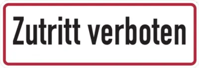 Produktbild von Dreifke® Hinweisschild, Zutritt verboten, 120x350mm, Alu geprägt 1 Stk.