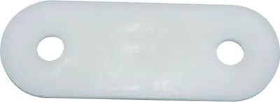 Produktbild von Unterlegplatte rund zu Schließblech, Stärke 2 mm, Kunststoff weiß