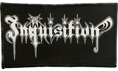 Inquisition Logo-Patch, 12,5 x 7 cm, Polyester, schwarz
