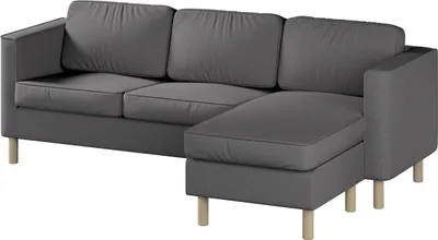 Produktbild von Dekoria Bezug für Pärup 3-Sitzer Sofa mit Recamiere, dunkelgrau, 235x80x148