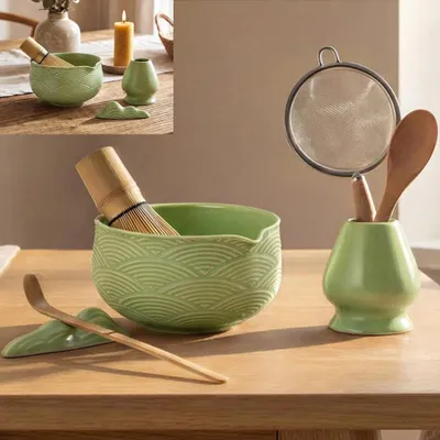 Produktbild von 7 Stück Matcha Set Matcha Besen Set Matcha Kit Matcha Besen Matcha Besenhalter