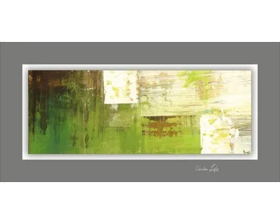 Produktbild von Metallbild Green Fields I 100x50 cm
