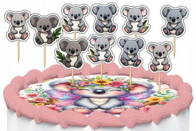 Image de Décorations à gâteau cake toppers - Animaux Ours KOALA 10 pièces