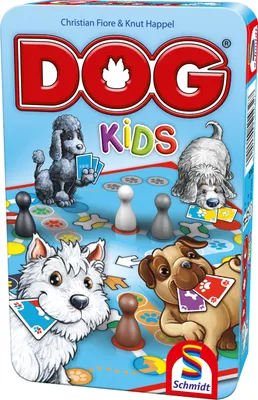 Immagine prodotto di Schmidt Spiele DOG Kids, Brettspiel, Kartenspiel, Bring-Mich-Mit-Spiel, in Metalldose, 51432