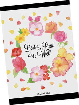 Produktbild von Mr. & Mrs. Panda einzelkarte Papi - Weiß - Geschenk, Kunstkarten, Blumen Liebe Flower, Postkarten, Familie, Vater, bildkarte, Vati, Postkarte, Ansichtskarten, Grußkarte