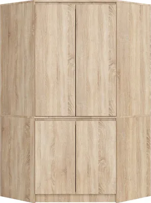 Obrázek produktu pro Akord Rohová čtyřdveřová skříň dub Sonoma 100x50x180 cm