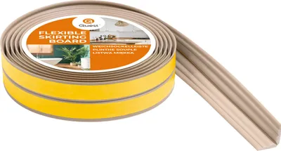 Zdjęcie produktu dla QUEST Taśma antypoślizgowa PCV 40x40mm, 5m osłona krawędzi i narożników, samoprzylepna, elastyczna, miękka listwa LAP2, beż